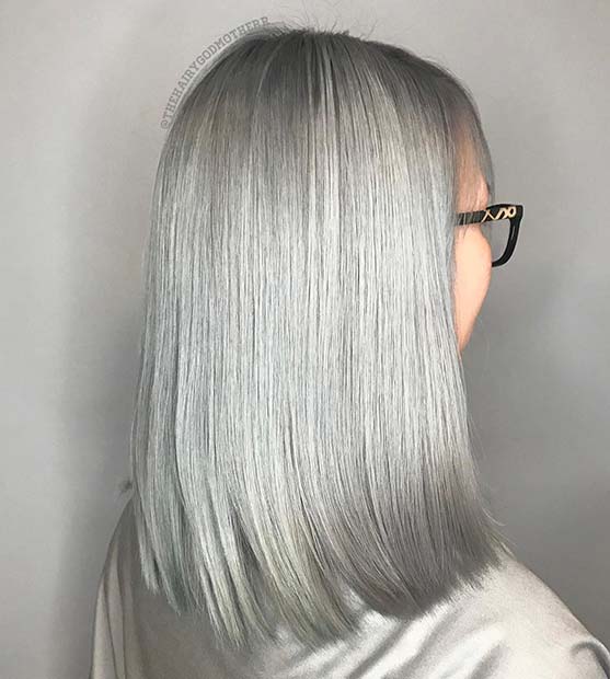 Trendy Silver Hairstyle