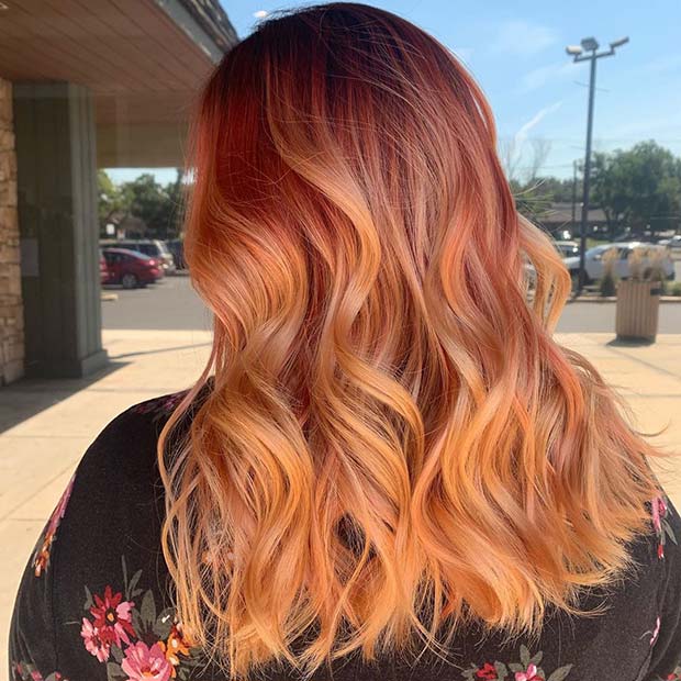 Beautiful Orange Hair Color Idea
