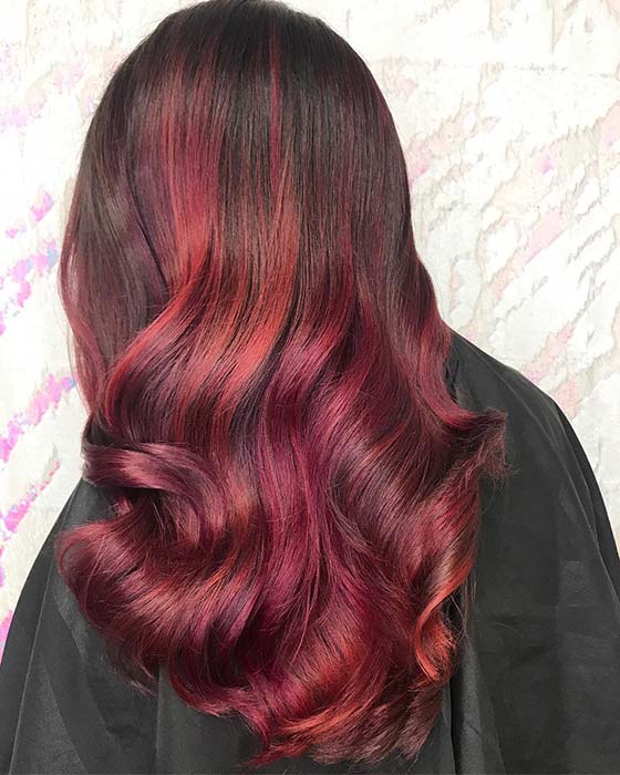 Dark Red and Burgundy Hair Color