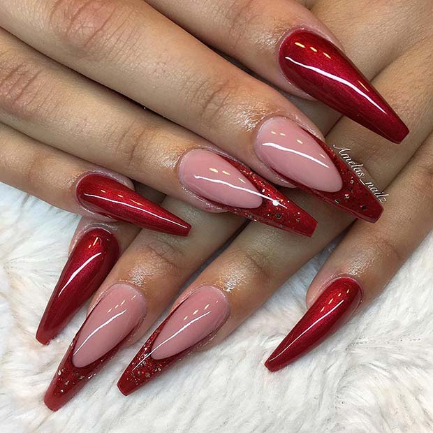Red Coffin Nails for Christmas