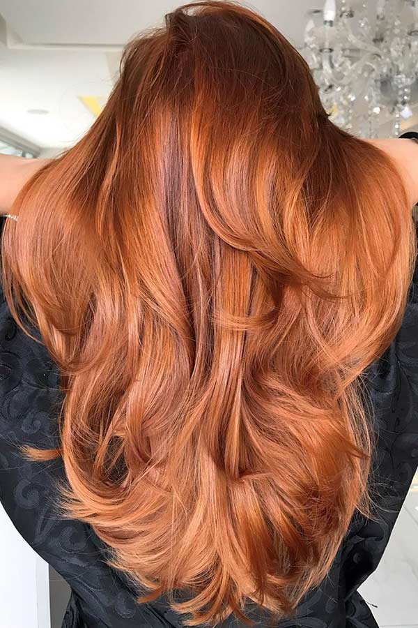 Long Layered Orange Hair Idea