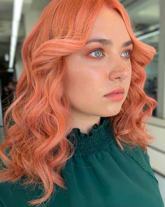Pastel Orange Hair Color Idea