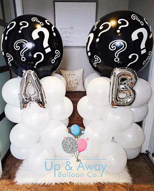 Question Mark Balloons with A and B