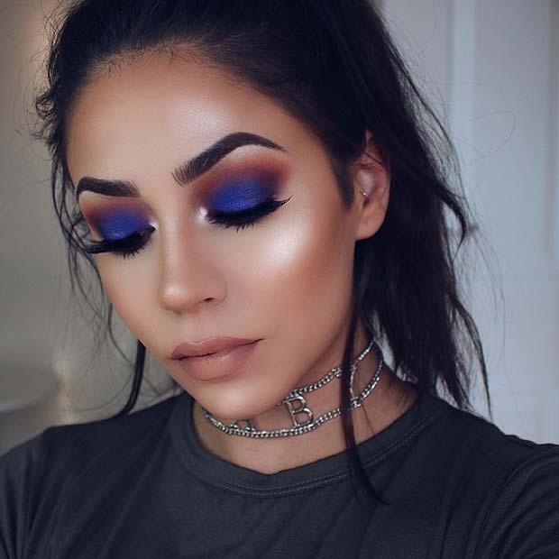 Vivid and Vibrant Blue Makeup