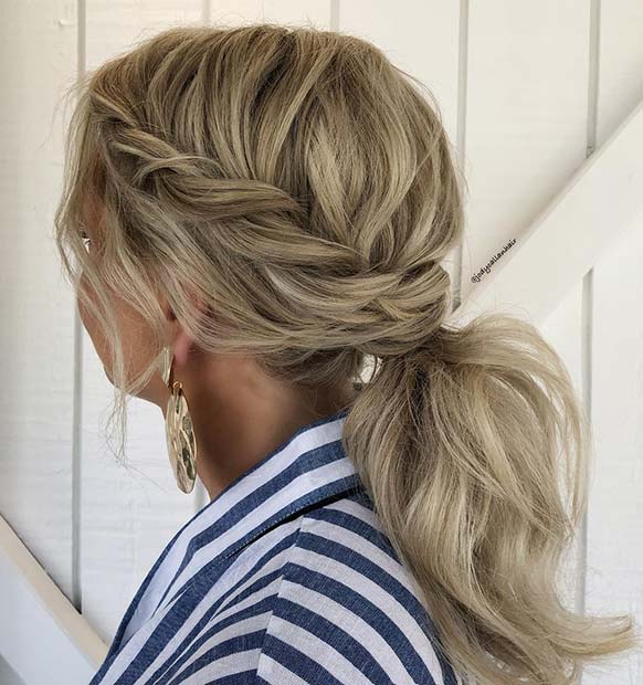 Beautiful Ponytail with a Side Twist