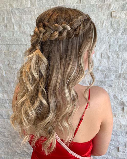 Braided Half Updo for the Prom