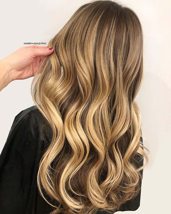 Brown and Golden Blonde Hair