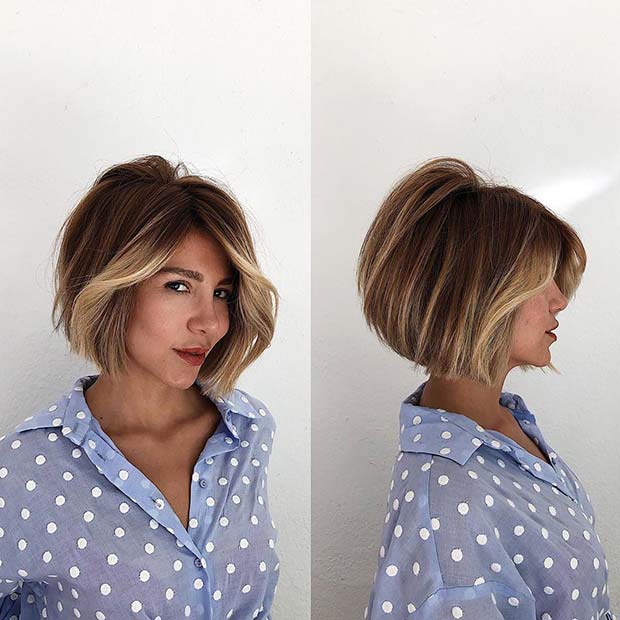 Chic Short Cut with Blonde Highlights