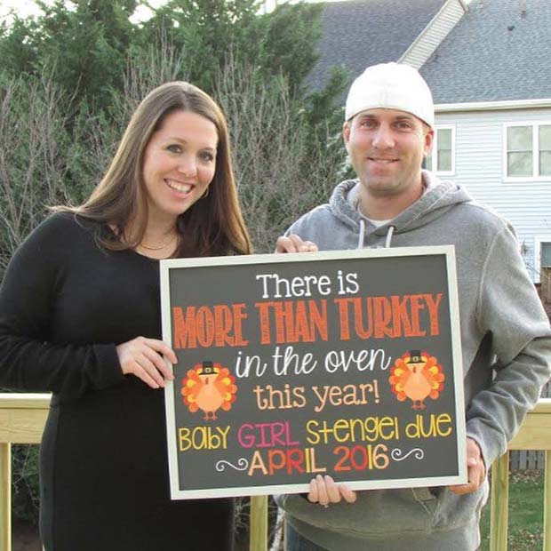Funny Thanksgiving Pregnancy Announcement