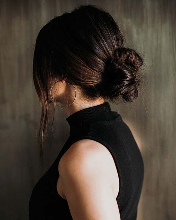 Low and Chic Bun Updo