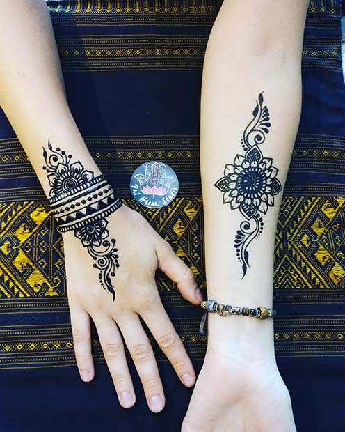 Stylish Henna Arm Designs