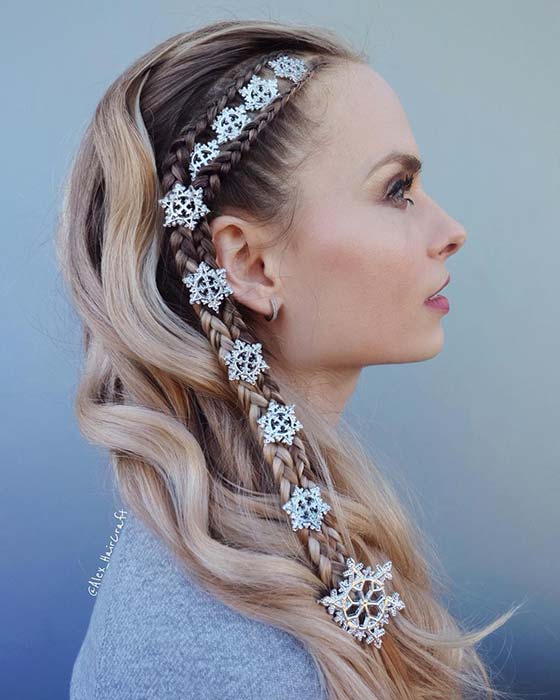 Trendy Braids and Snowflakes