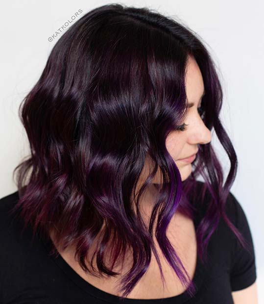 Stunning Dark Purple and Lighter Purple Hair