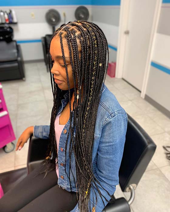 Trendy Box Braids with Cords