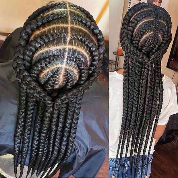 Unique African Braids Hairstyle