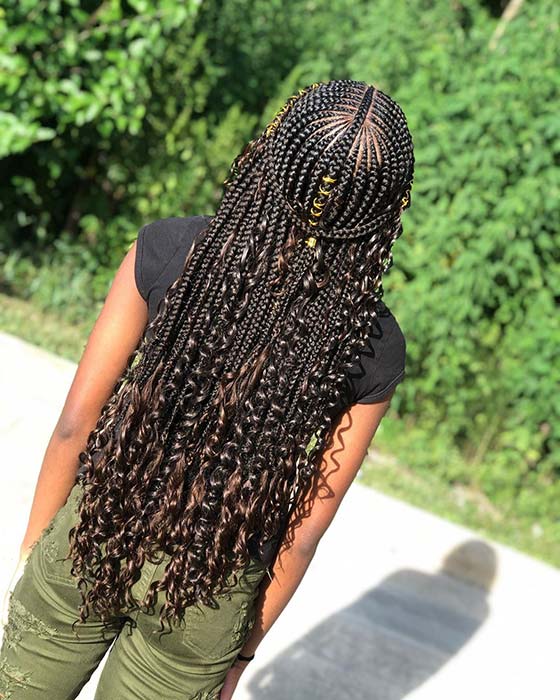 2 Layer Braids with Curly Ends