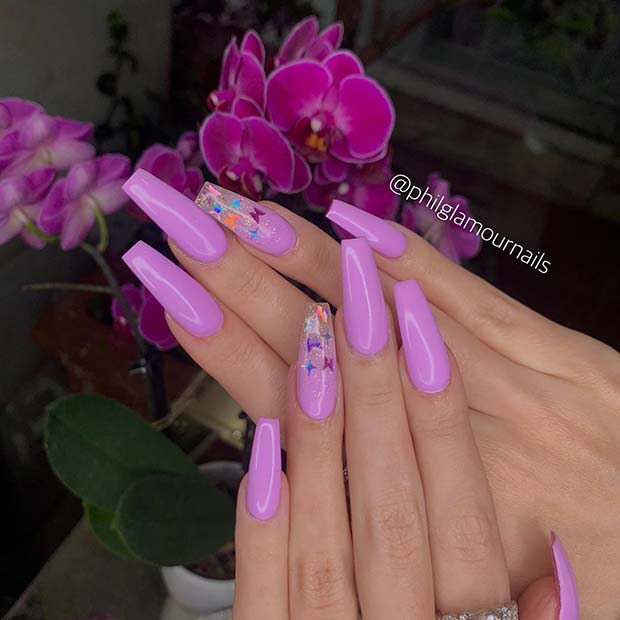 Bold Nails with Butterflies