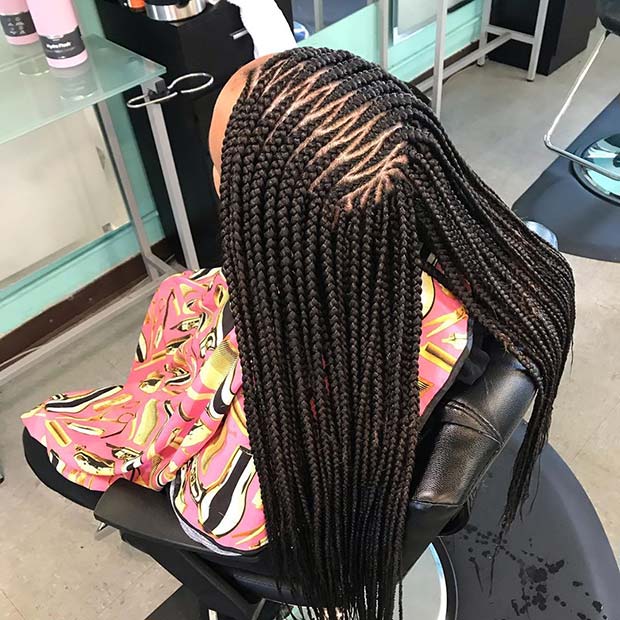 Feed in Braids with Zig Zag Parts