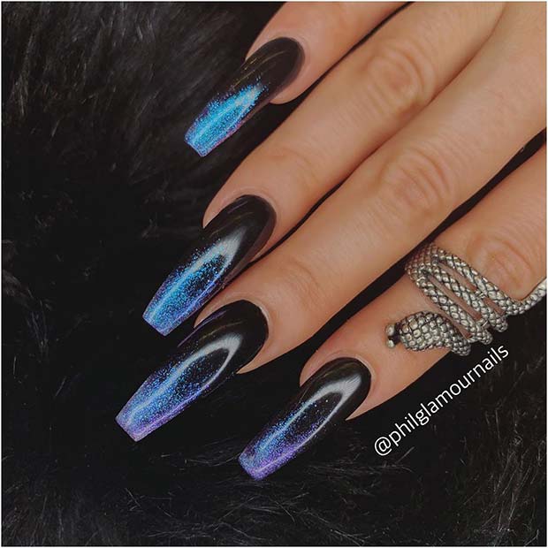 Gorgeous Blue and Black Ombre