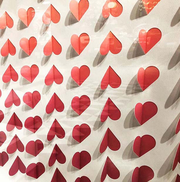Hanging Paper Hearts