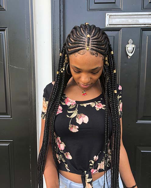 Long and Trendy Tribal Braids