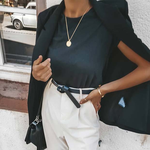 Stylish Black and White Outfit