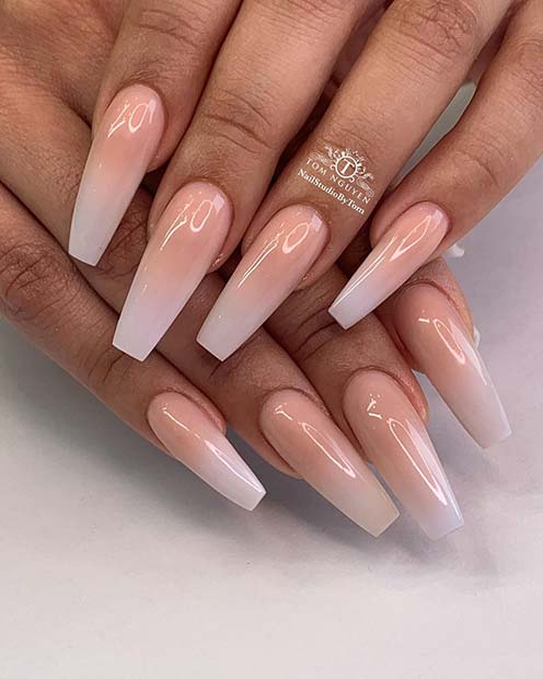Glossy and Glam Wedding Nails