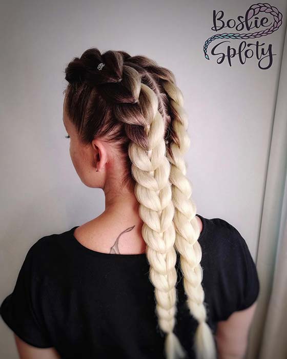 Ombre Pull Through Braids