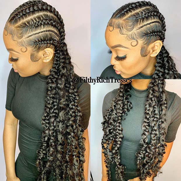 Stylish Braids with Hair Rings