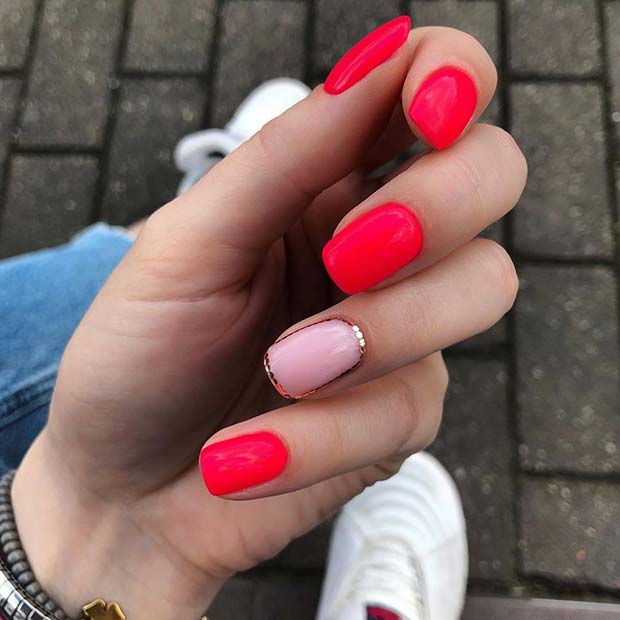 Trendy Pink Mani for Short Nails