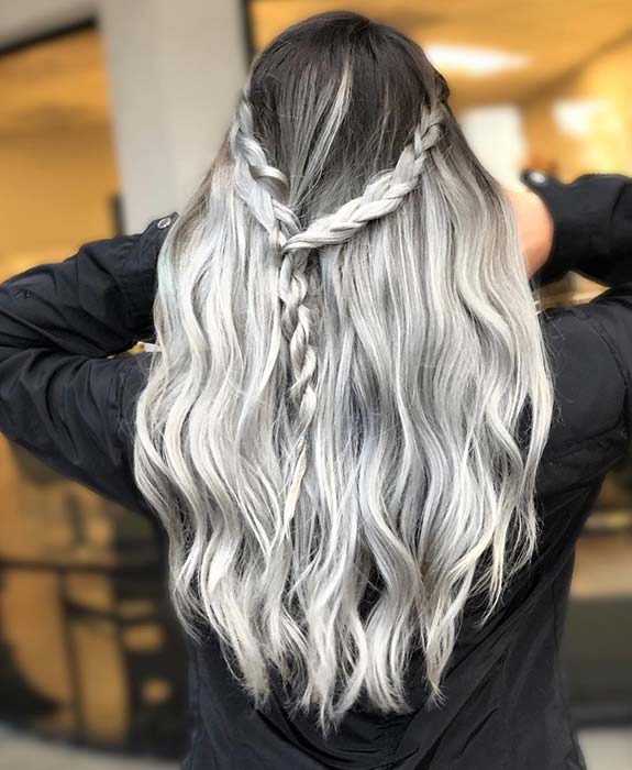 Black and Grey Ombre Hair Idea