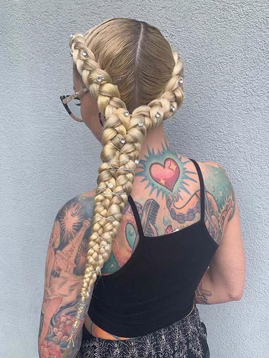 Butterfly Braids with Gems