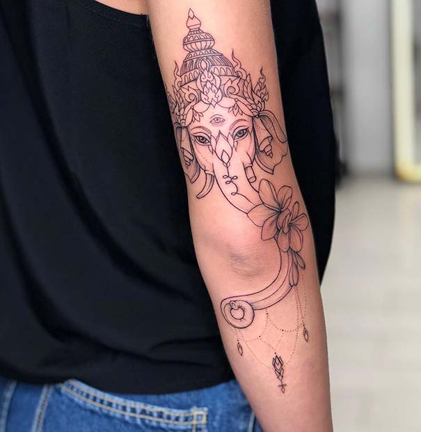 Elephant Arm Tattoo