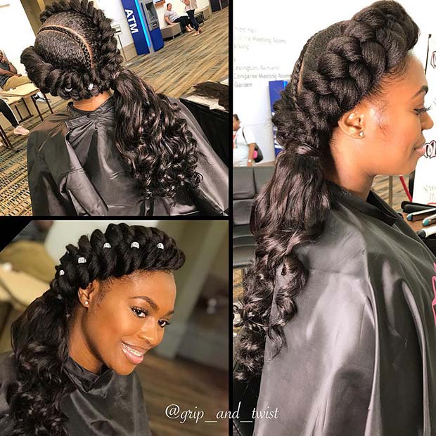 Glam Butterfly Braid with Curls