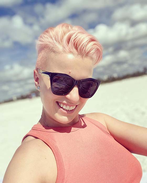 Pastel Pink Pixie Hairstyle