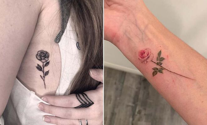 Small Rose Tattoos for Women