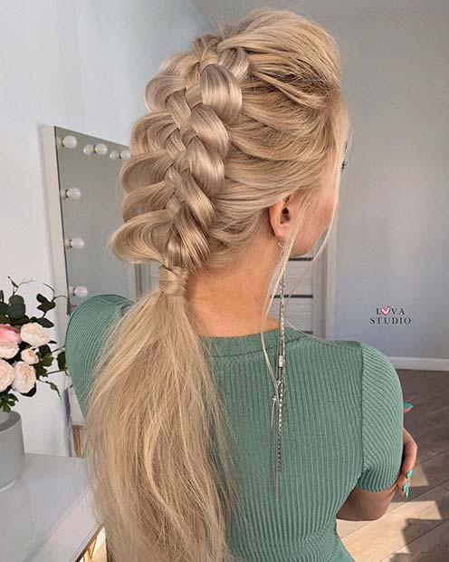 Stunning Braided Updo for Prom