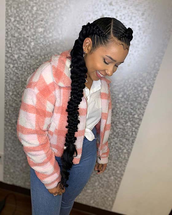 Trendy and Pretty Braided Hairstyle