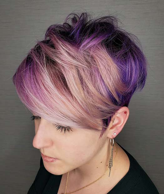 Purple and Pink Short Hair
