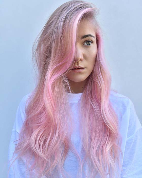 Cotton Candy Pink Hair Color Idea