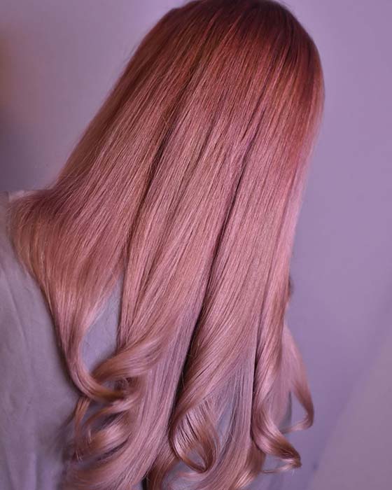 Rosy Hair Color Idea 