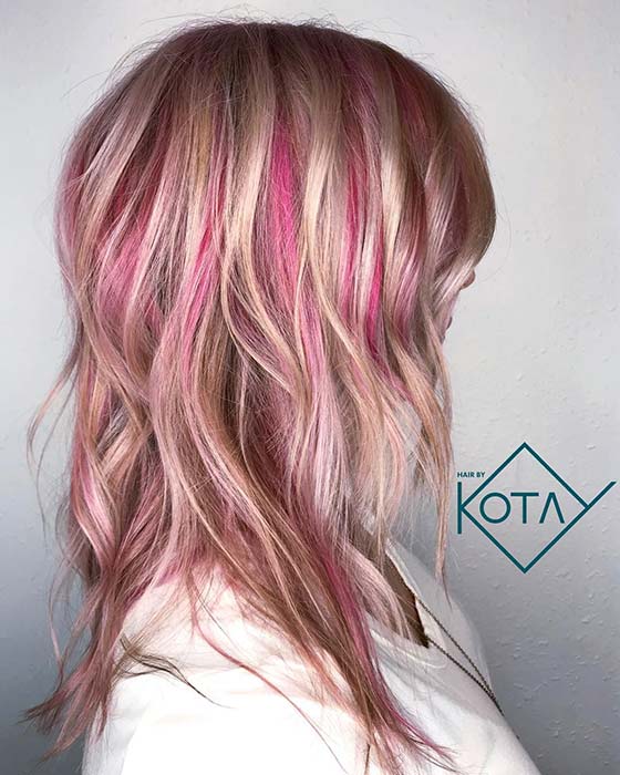 Blonde and Pink Hair Idea