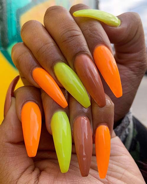 Bright and Zesty Nails