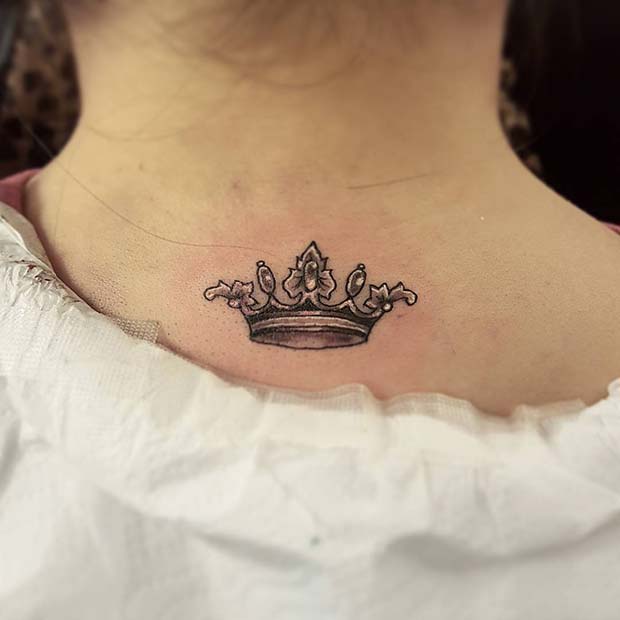 Cute Crown Tattoo Design