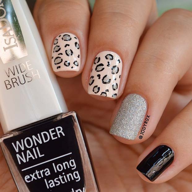 Cute Leopard Mani for Short Nails