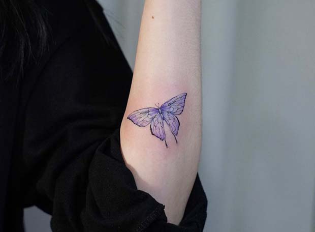 Delicate Butterfly Body Art