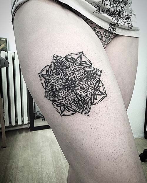 Floral Lace Tattoo Design