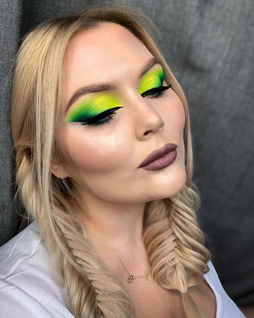 Bold Neon Green and Yellow Blend Eyes