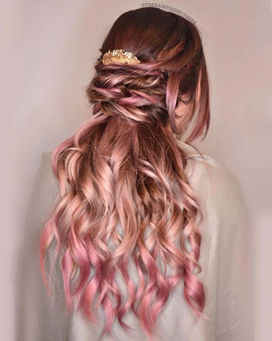 Rose Gold and Pink Hair