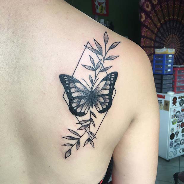 Trendy Butterfly Tattoo